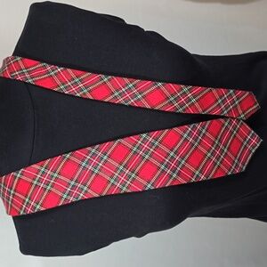 CANTERBURY Red Scottish Plaid Necktie